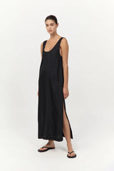 Jordan Button Up Dress - Black