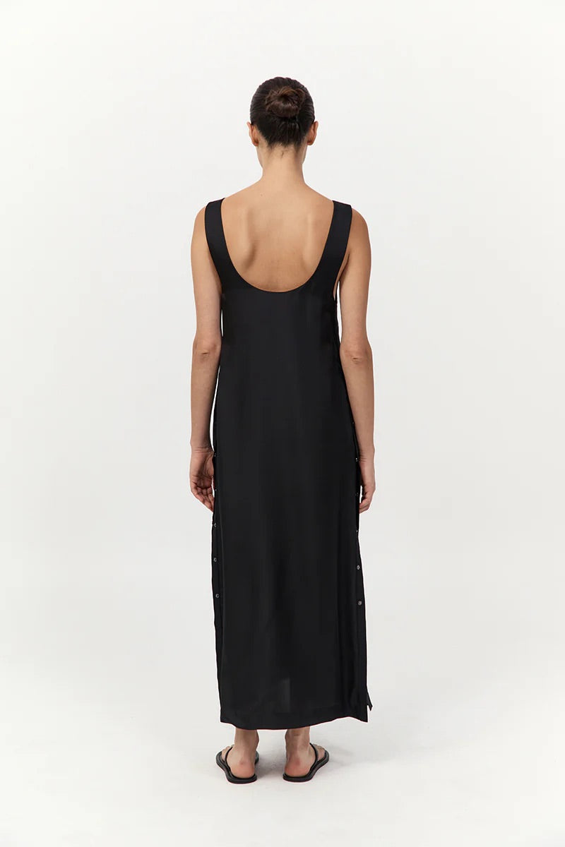 Jordan Button Up Dress - Black