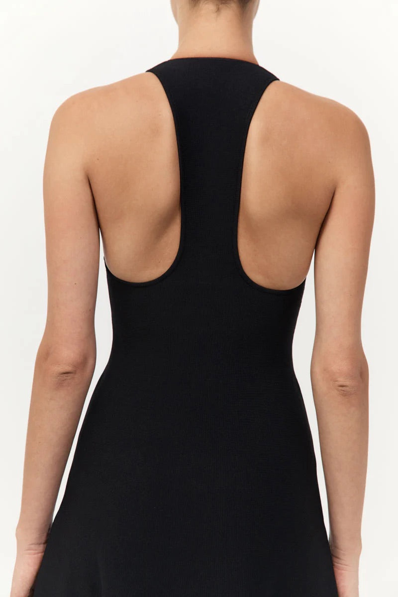 Sculpted Knit Dress - Black