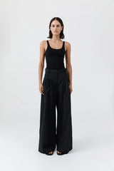 Adjustable Palazzo Pants - Black