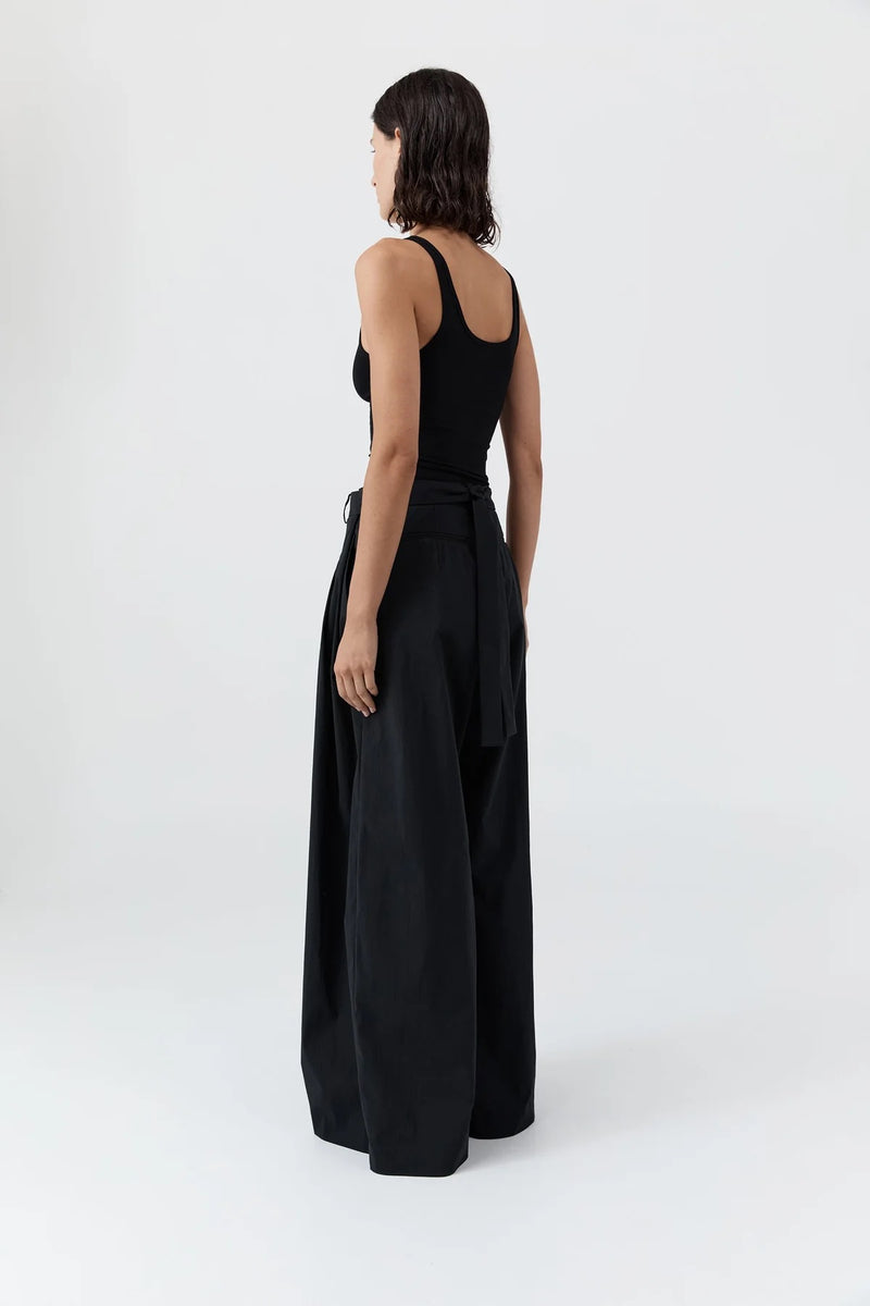 Adjustable Palazzo Pants - Black