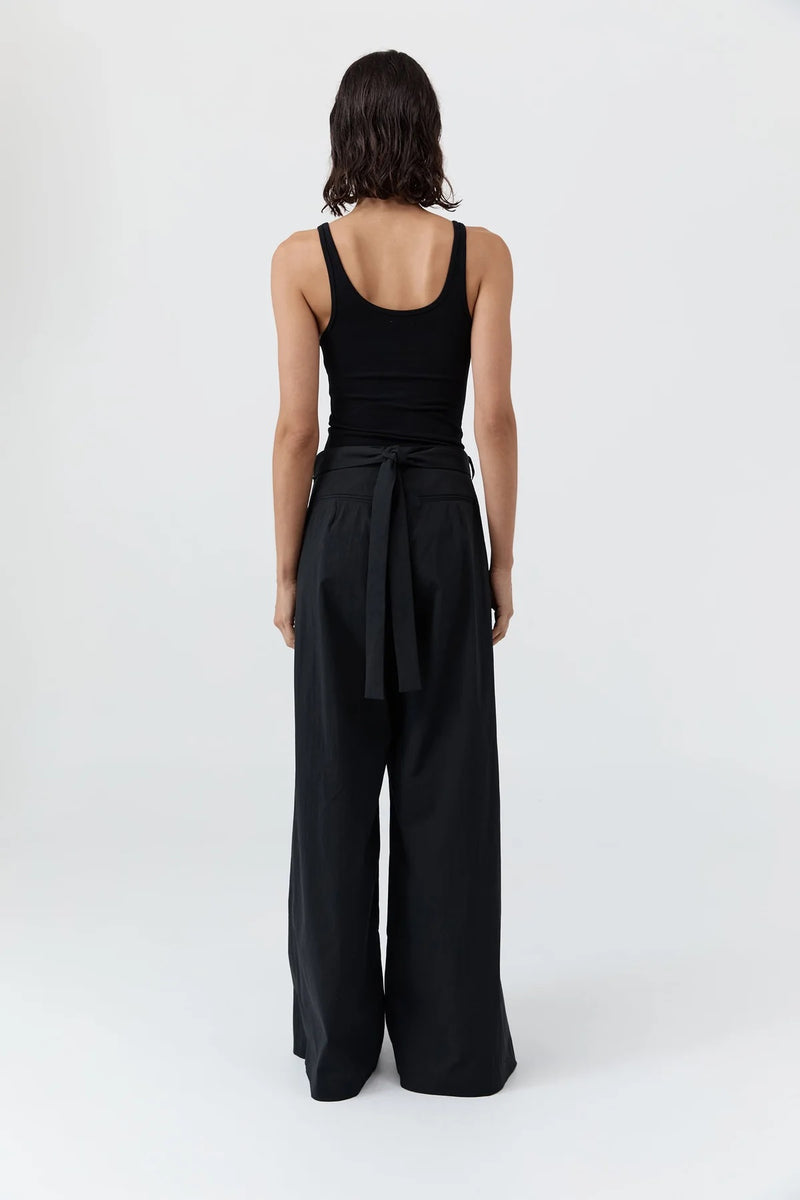 Adjustable Palazzo Pants - Black