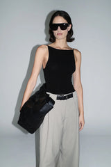 Square Neck Top - Black