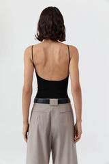 Square Neck Top - Black