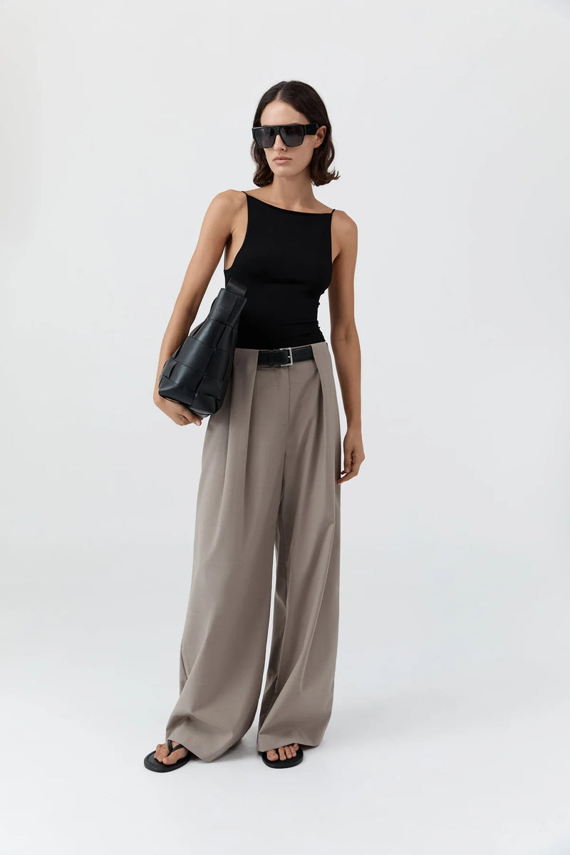 Pleat Loop Pants - Moose