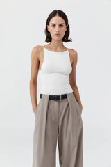 Square Neck Top - White