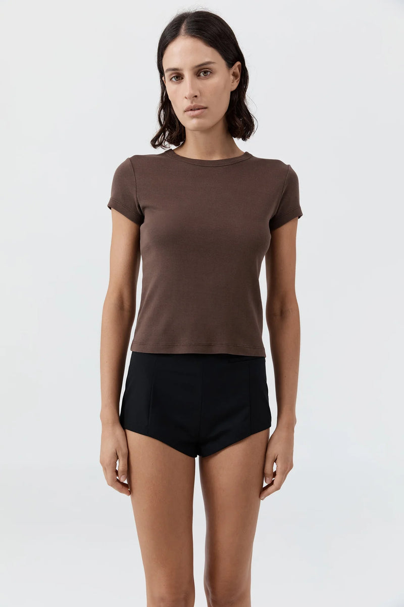 Wool Tailored Mini Short - Black