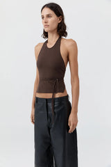 Soft Jersey Halter Top - Liqueur
