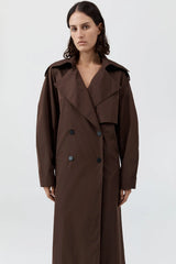 Paper Taffeta Relaxed Trench - Mocha