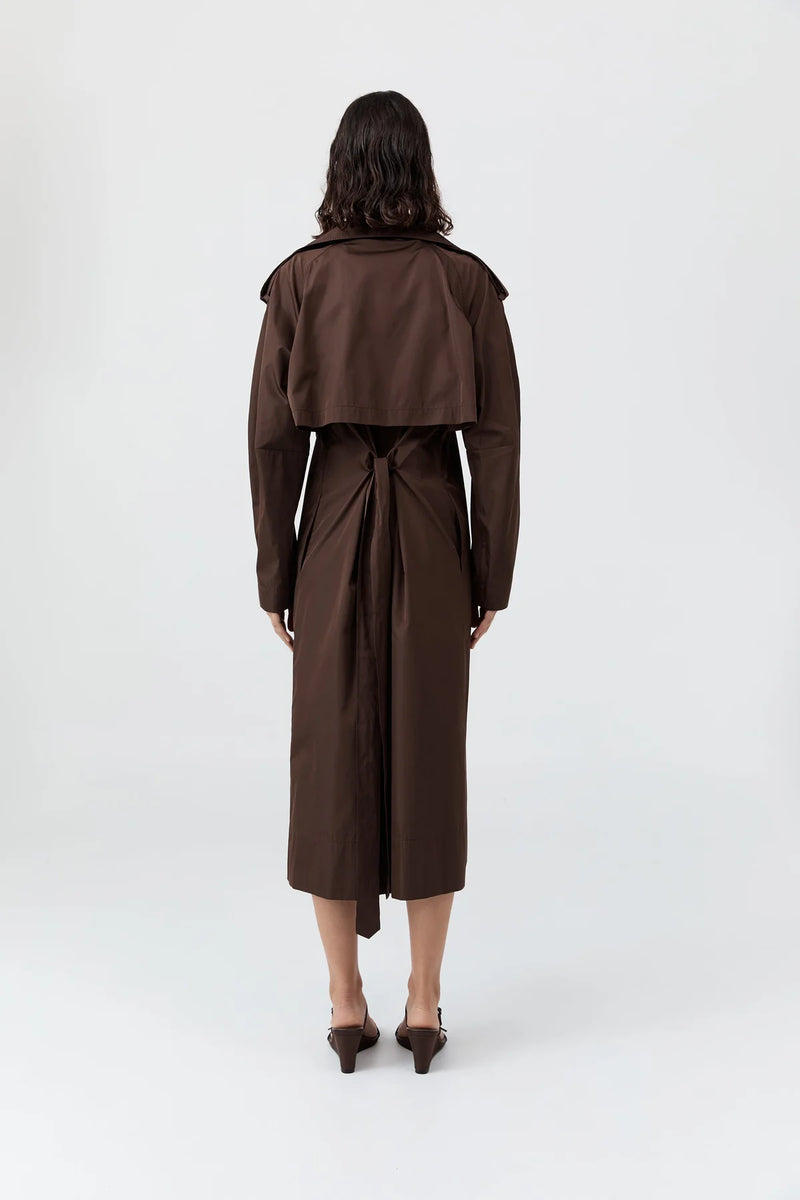 Paper Taffeta Relaxed Trench - Mocha