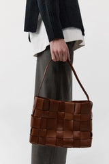 Woven Mini Tote - Chestnut - BLVD