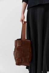 Woven Large Tote - Chestnut