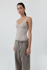 Baby Wool Scoop Cami - Soft Ash