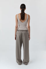 Baby Wool Scoop Cami - Soft Ash