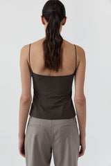 90s Wool Rouleau Minimal Pants - Light Taupe