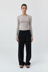 Baby Wool Long Sleeve Top - Soft Ash