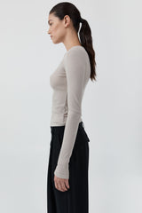 Baby Wool Long Sleeve Top - Soft Ash