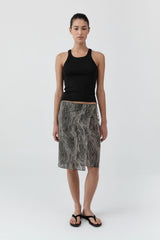 Savannah Silk Wrap Skirt - Zebra