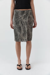 Savannah Silk Wrap Skirt - Zebra