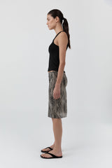 Savannah Silk Wrap Skirt - Zebra