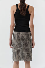 Savannah Silk Wrap Skirt - Zebra