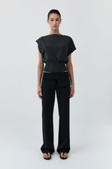 Belt Detail Pants - Black