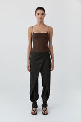 Stretch Silk Cami - Cedar