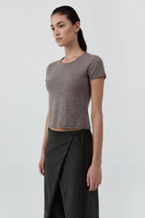Fine Merino Wool Baby Tee - Vapor