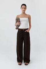Canvas Classic Mid-Rise Jeans - Bark