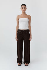 Canvas Classic Mid-Rise Jeans - Bark