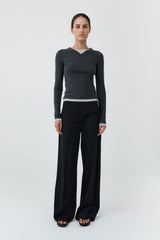 Belt Detail Pants - Black