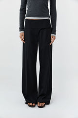 Belt Detail Pants - Black