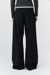 Belt Detail Pants - Black