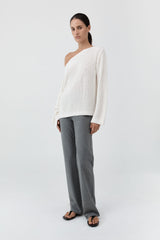 Relaxed Bateau Jumper - Off White