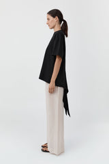 Woven Check Relaxed Pants - Soft Ash