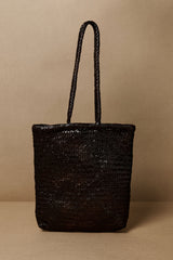 Bagu Woven Tote - Chocolate