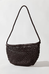 Mesh Crescent Bag - Coffee
