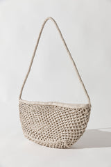 Mesh Crescent Bag - Ecru