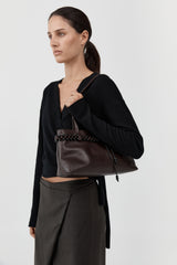 Bead Belt Detail Bag - Coffee
