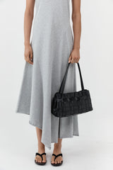 Slim Woven Tote - Black