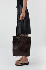 Bagu Woven Tote - Chocolate