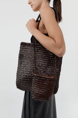 Bagu Woven Tote - Chocolate