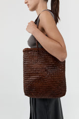Bagu Woven Tote - Chestnut