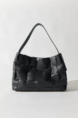 Woven Large Tote - Black - BLVD