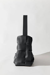 Woven Large Tote - Black - BLVD