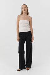 Cummerbund Carter Trouser - Black - BLVD