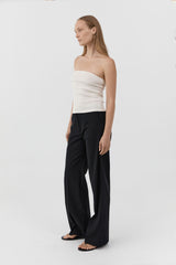 Cummerbund Carter Trouser - Black - BLVD