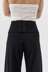 Cummerbund Carter Trouser - Black - BLVD