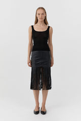 Superfine Merino Wool Tank - Black