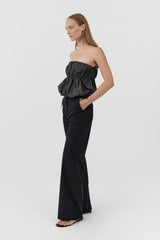 Cummerbund Carter Trouser - Black - BLVD